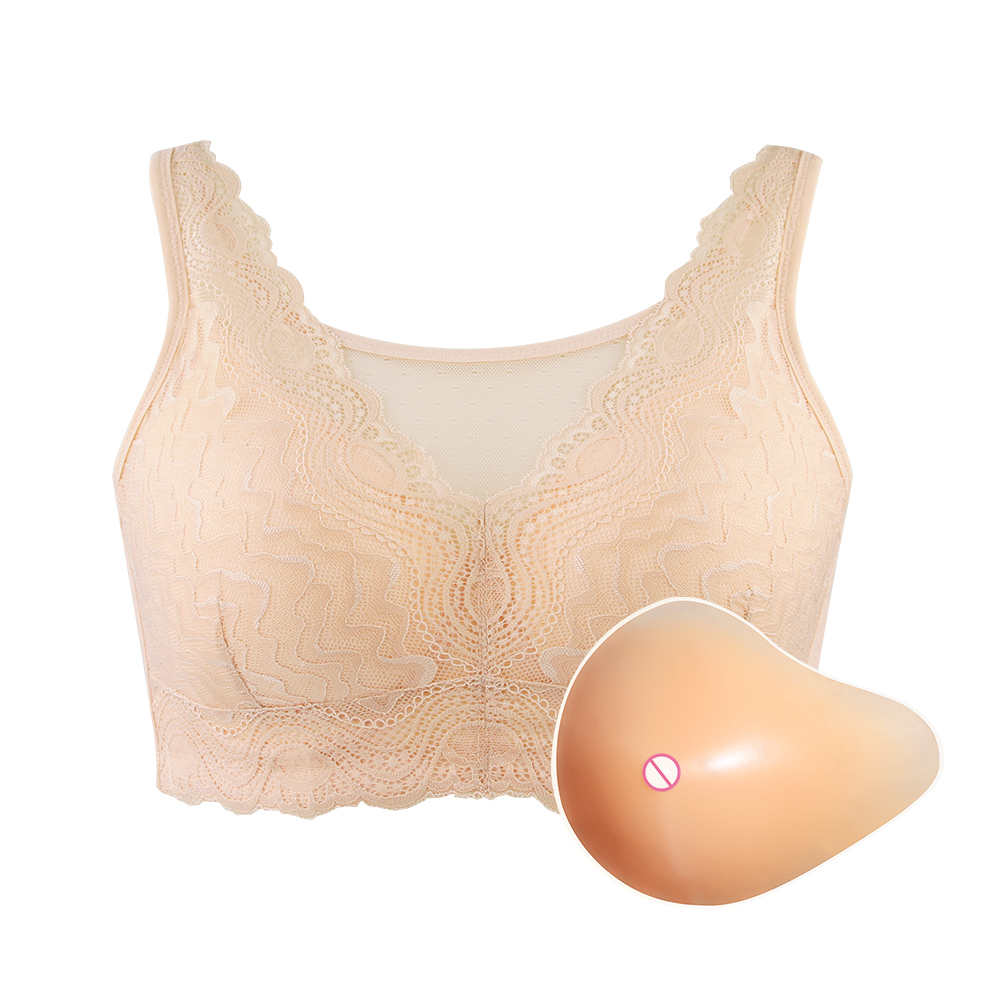 Mastectomy Bra Pocket - Mastektomie-BH mit künstlicher Brustprothese, Silikon-Brustprothese für