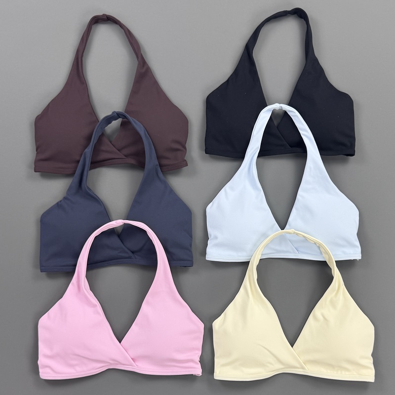 Sports Bra Racerback - Sport-BH für Damen mit Neckholder, V-Ausschnitt,