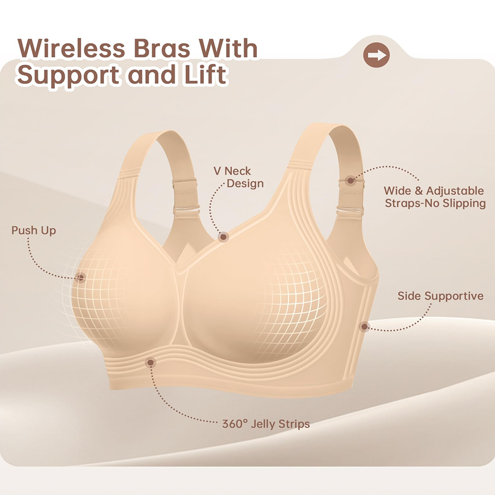 Übergrößen Push-Up Jelly BH Na – T Shirt Bra Seamless Bewertung und Preis